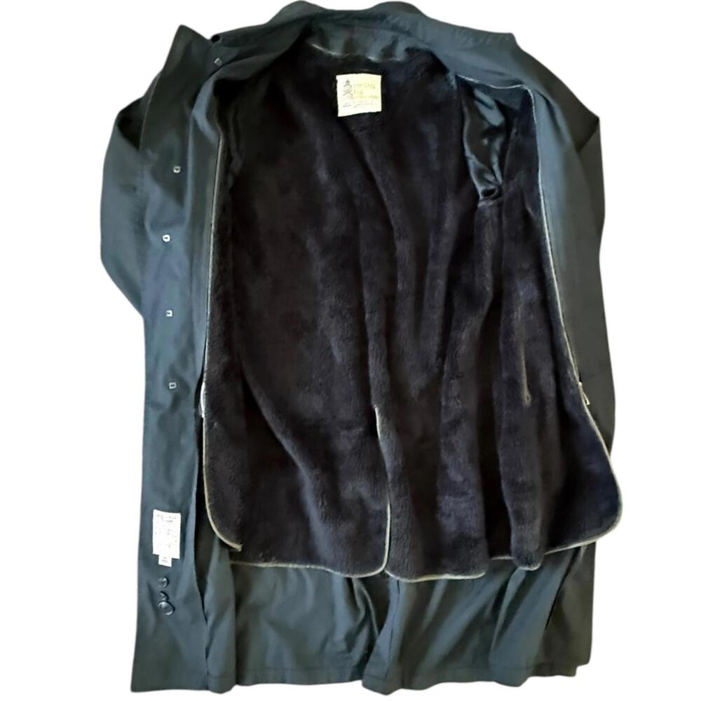Vintage London Fog Wamsutta Black Trench Coat 46R – Removable Faux Fur USA - Picture 5 of 8